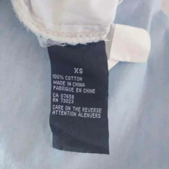 Revamped by Sirens Denim Romper Jumpsuit Blue Cuffed Leg XS - Picture 8 of 8